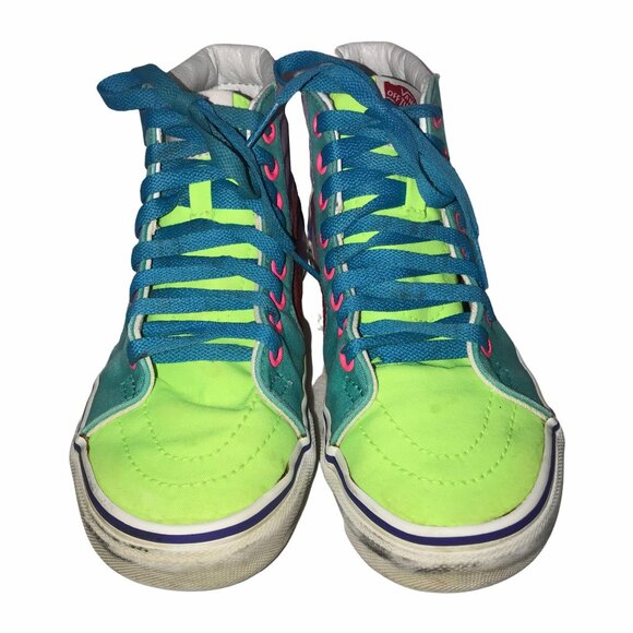 Rare Vans Vintage 1990's Color Block Sneakers B S 4 Boys Girls Retro - Picture 4 of 11